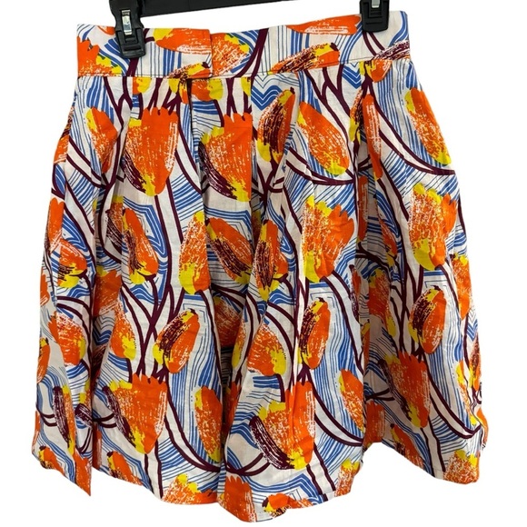 Francis + Benedict handmade African cotton block print floral mini skirt s NWT - Picture 2 of 8